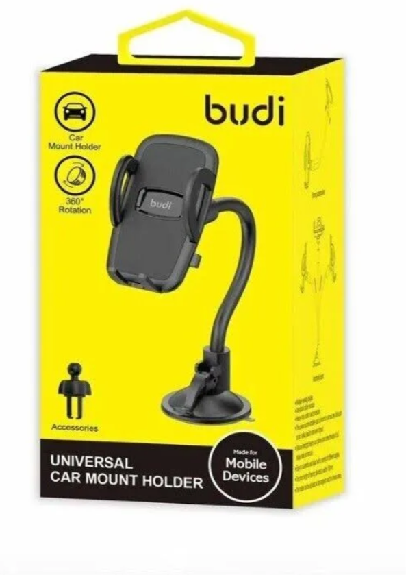 Budi Universal Windscreen Slimline Car mount Holder with 360 Rotation